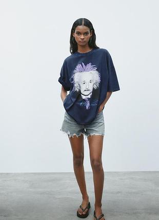Варена футболка zara albert einstein