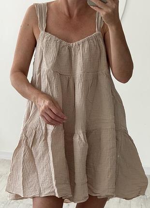 Сарафан zara платье муслиновое