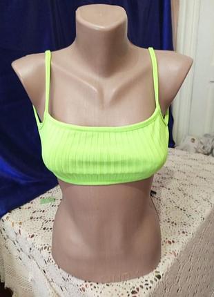 Яркий топ рубчик