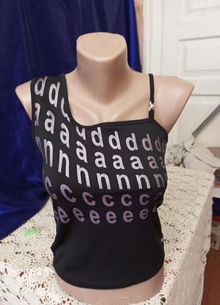 Черный топ майка