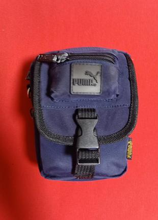 Сумка от puma, для переноски на ремне, 3 отделения, цвет темно-синий