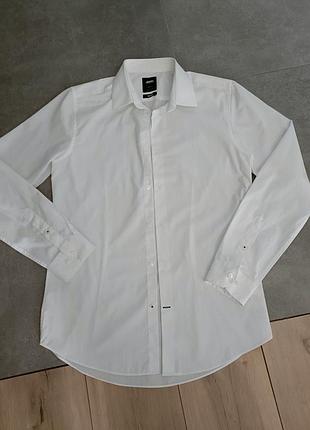 Белая базовая рубашка burton, Англия.