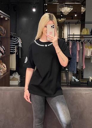 Чорна футболка люкс