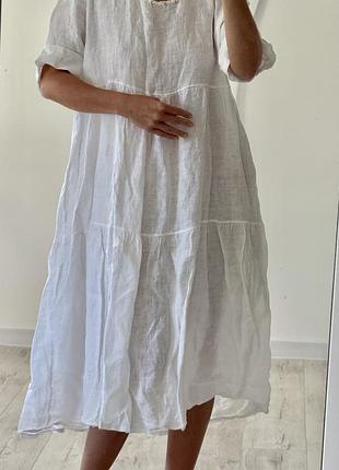 Сукня з льону лляна сукня плаття з льону