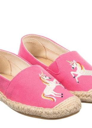 Текстильные эспадрильи, тапочки, слипоны с единорогами