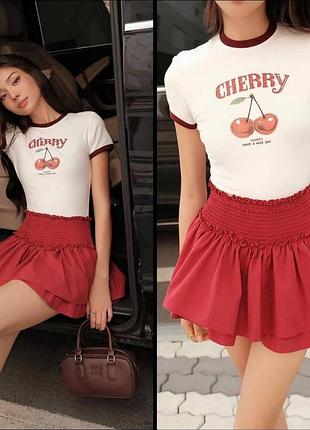 Мини юбка с шортиками 3