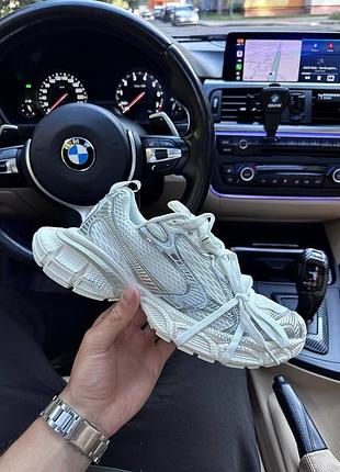 Кросівки жіночі 3xl white dirty silver | брендові молодіжні 3хл білі сріблясті