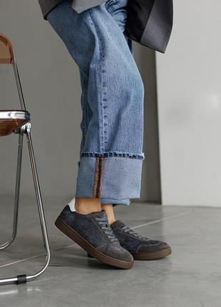 Кеды женские замшевые 591502 серые