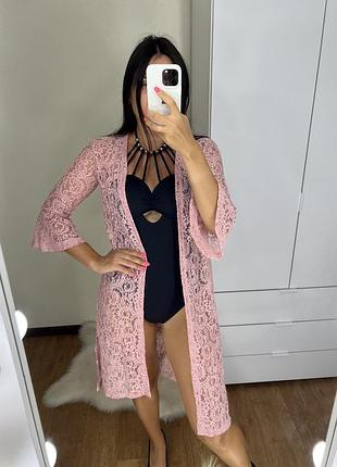 Пляжна туніка мереживо накидка на море пляж на купальник