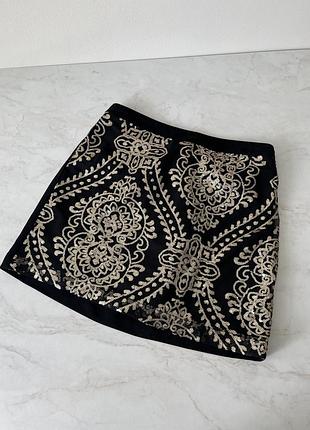 Спідниця з золотим принтом