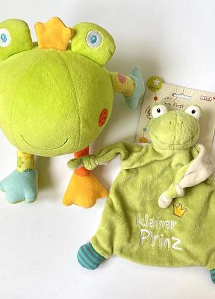 Набор мягких игрушек комфортер жабка жаба мяч погремушка мʼяка іграшка