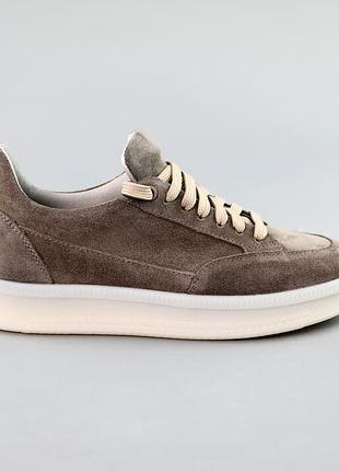 Кеды женские замшевые 591354 бежевые