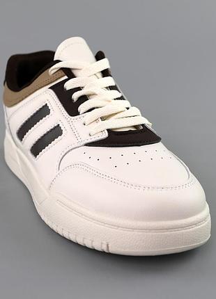 Кеды женские 591522 белые коричневые