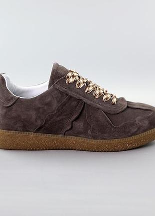 Кеды женские замшевые 591623 коричневые