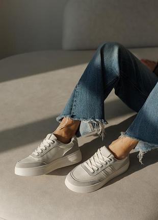 Кеди жіночі 591567 молочні сірі