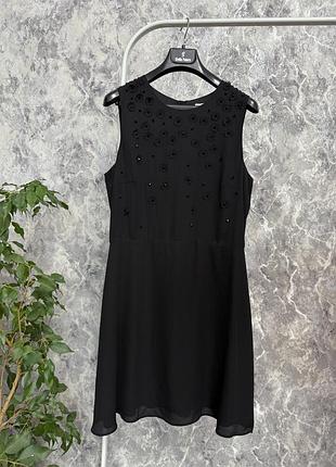 Сукня плаття чорна сукня з камінцями h&m 40