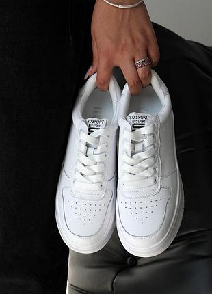 Кеды женские кожаные 586246 белые