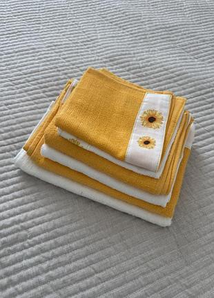 Комплект из 6 хлопковых полотенец разного размера