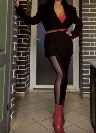 Легінси з прозорими вставками