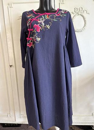Сукня міді бавовна вишивка
