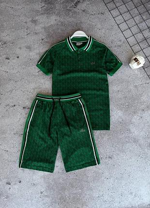 👕 стильная мужская футболка + шорты lacoste premium