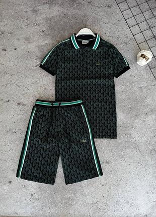 👕 стильная мужская футболка + шорты lacoste premium