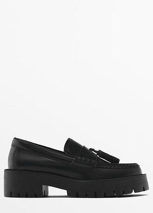 Лофери /туфлі жіночі шкіряні massimo dutti