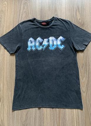 Чоловіча футболка тай дай з принтом ac/dc primark