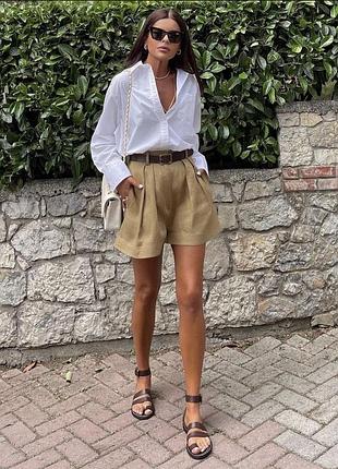 Лляні шорти uniqlo