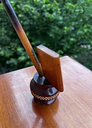 Старовинний деревʼяний писемний набір кобзар сувенірний