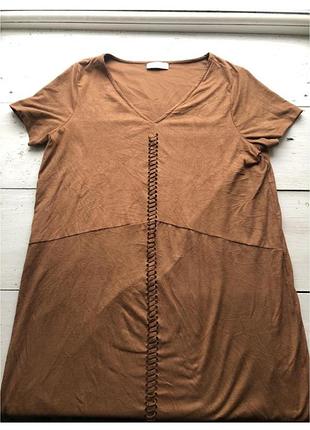 Замшевое платье