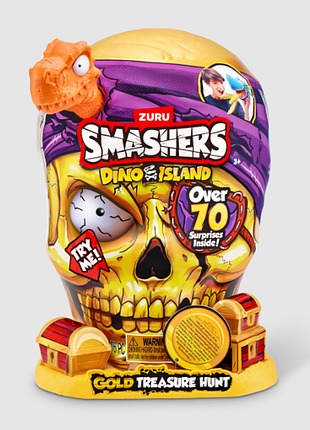 Zuru smashers гигантский череп пирата с динозавром dino island gold treasure hunt