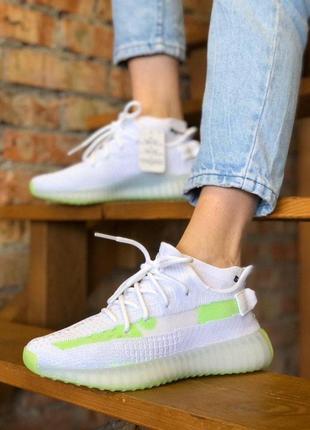 Adidas yeezy boost v350 white/green🆕 шикарні кросівки адідас🆕 купити накладений платіж