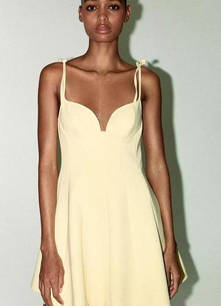 Жовте плаття зара , жовта сукня zara