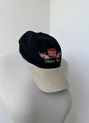 Крута вінтажна кепка penn reals з козирьком із натуральної замші вінтаж бейсболка