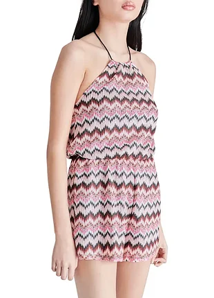 Steve madden розовый ромпер узор зигзаг новый с биркой размер м