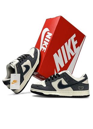 Женские кроссовки nike sb dunk low pro dark grey white