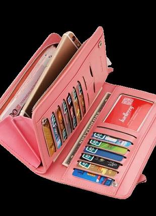 Женский кожаный кошелек baellerry красный
