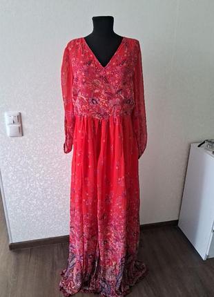 Длинное праздничное платье, 100%-вискоза