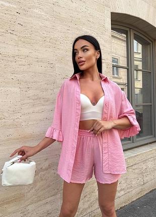 Жіночий костюм сорочка та шорти