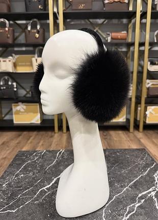 Навушники з хутра песець чорні