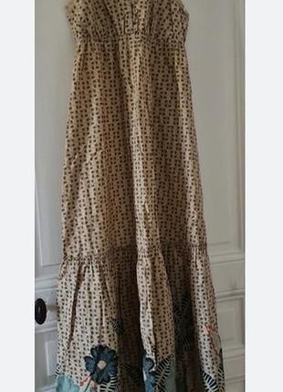Легка натуральна ярусна сукня сарафан 💯 % бавовна розмір хл