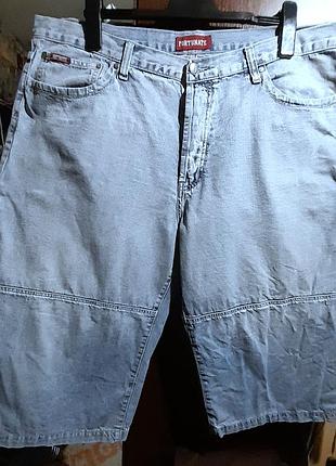 Мужские джинсовые бриджи батал, котоновые шорты большой размер