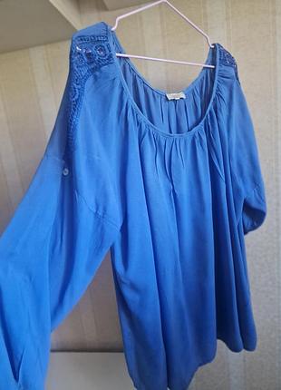 К1 блуза літня з віскози великого розміру ambra 3xl  р.54-56-58 italia