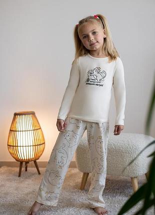 Пижама хлопковая пижамка для девочки хлопок