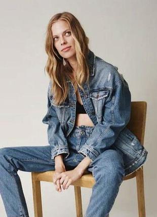 Джинсовый пиджак oversize «zara»