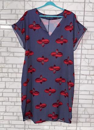 Плаття в смужку в контрастні квіти