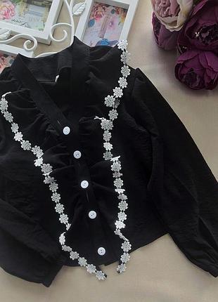 Блуза черная для девочки