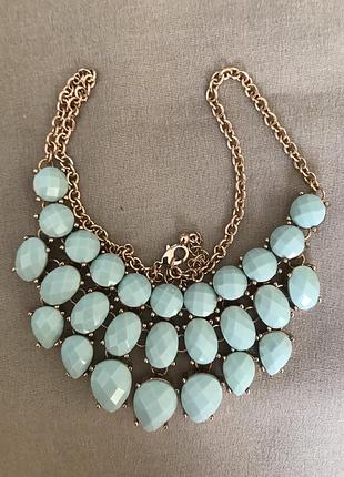 Розкішне кольє намисто з люцитовими вставками