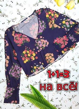 🌿1+1=3 модна блуза квітковий принт zara, розмір 44 — 46